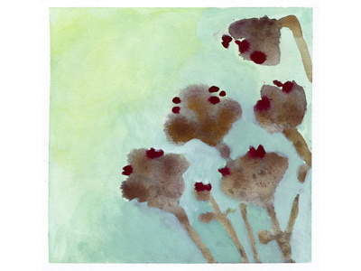 Winter2 flowers gouache watercolor winter