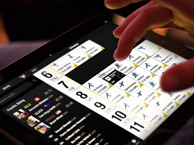 Olympic schedule and results app app calendar tablet