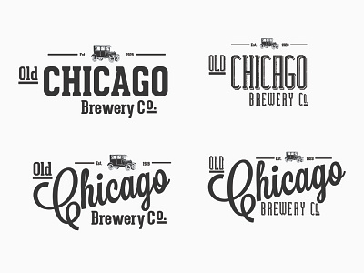 Old Chicago Brewery Co. beer brewery chicago logo vintage