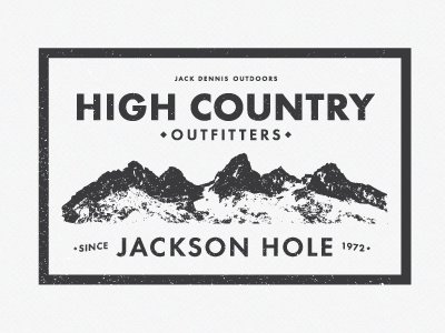 High Country Outfitters Final logo mountains typography