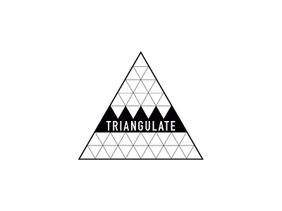 TRIANGULATE 1 color black flat geometry illustration triangles vector white © shockjoy