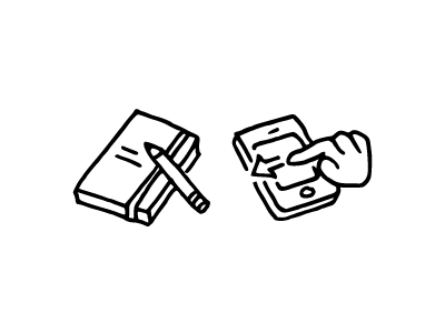 Write And Swipe hand drawn icons steedicons