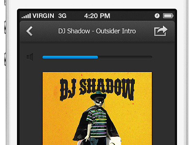 Player App / dark theme - WIP app dark gray ios iphone mobile music player ui ux volume