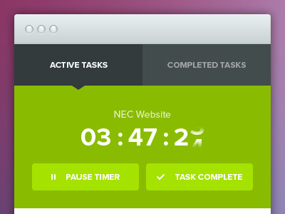 A Little Something app clean flat green minimal task timer ui