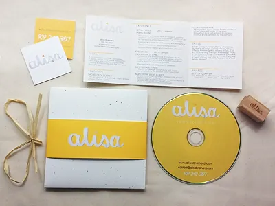 Personal Identity branding business card design identity logo resume stamp yellow