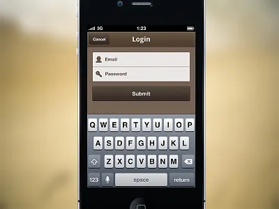Vertique: Login Screen brown ios iphone login vertique