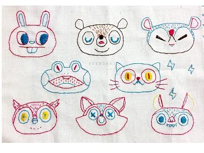 Needle point character needle point ssebong