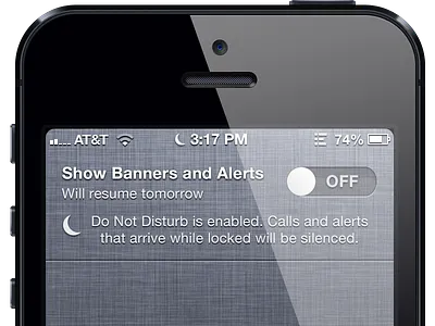 Show Banners and Alerts vs. Do Not Disturb (iOS) alerts apple banners calls do not disturb ios ios 6 ipad iphone ipod ipod touch linen lock screen moon nc notification center show