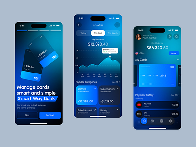 Online Bank app app design bank cash app credit card currency design dollars finance fintech management app money online bank payment system ui ux