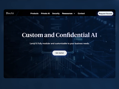 DacAi -Ai Business Solutions Platform ai design business solutions custom ai data security design digital design innovation machine learning platform privacy private ai tech ui ui design user interface ux ux design uxui visual design web design