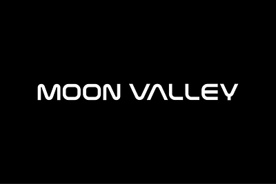 Moon Valley black branding dallas design freelance graphic design icon identity logo logotype mark moon nasa space vector vidual white wordmark