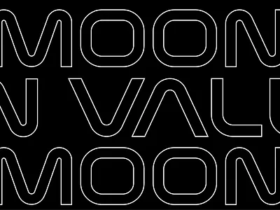 Moon Valley Typeface adventure black branding bw design geometric graphic design icon identity logo mark moon nasa space typography vector white