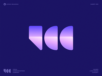 VCC Unused Logo Concept V5 blockchain branding design electronics gradient icon identity industry led lepisov lettering lighting logo production tech type typography web3