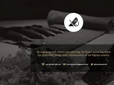 Hand Eye Mind: Holding Page carpentry full page homepage joinery logo photography shavings tools web design website