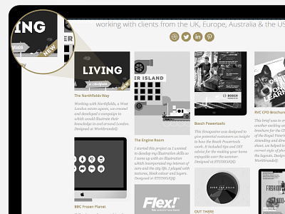 SJQ - Portfolio website 2 (New project tab) cms freelance gold mono online portfolio squarespace6 studiojq style ui ui exprience ux ux experience web website