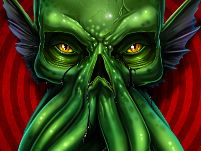 Cthulhu Skull 2013 airbrush art cthulhu illustration photoshop tattoo