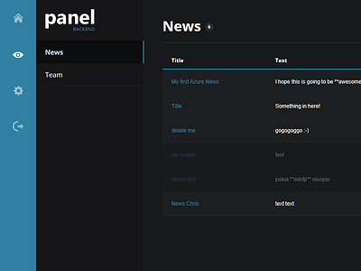 Backend Panel asp.net backend dark panel simple