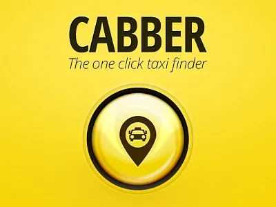 Cabber App app cab iphone logo mobile phone taxi ui website yellow