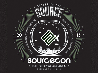 Sourcecon 2013 Shirt Concept aquarium conference shirt sourcecon