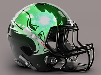 Bison Helmet #2 bison football obu