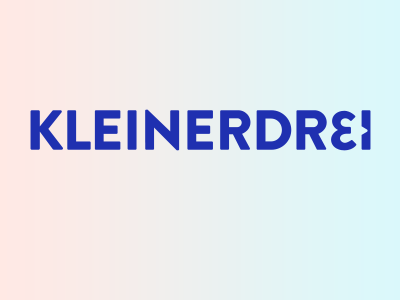 kleinerdrei blog branding brandon grotesque gradient logo