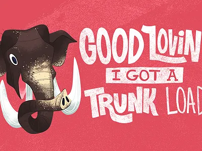 Trunk Load elephant illustration type