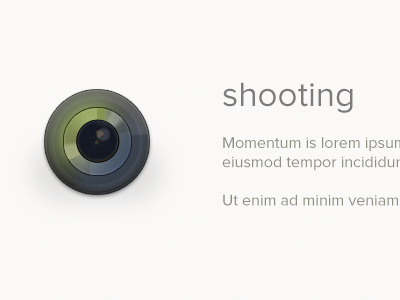 Shooting camera design icon lens nathan
