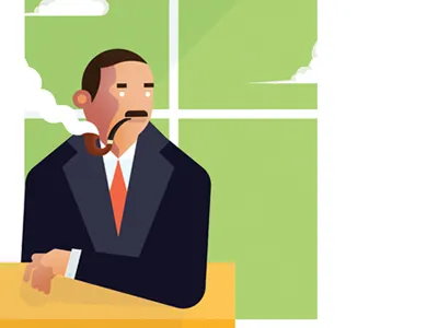 A man and his Pipe cloud illustration man pipe smoking suit