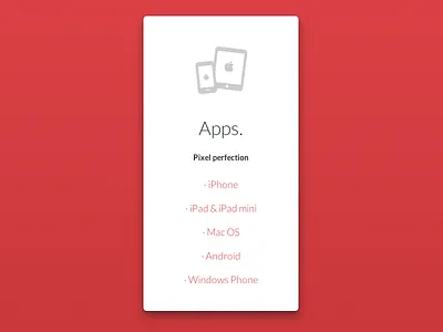 Apps. android apps creative identity ipad iphone mac mini os pixels red website windows