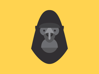 Rilla Bro animal ape gorilla head icon illustration primates