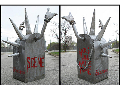 Rockbox metal sculpture welding