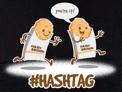 #hashtag cute food silkscreen t shirt