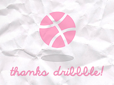 Thanks Dribbble! dribbble first shot thanks