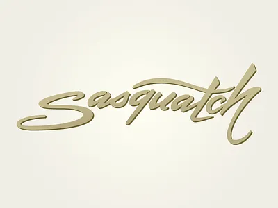 Sasquatch big foot cryptozoology glow handletter handtype lettering monster sasquatch yeti
