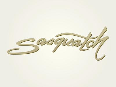 Sasquatch big foot cryptozoology glow handletter handtype lettering monster sasquatch yeti