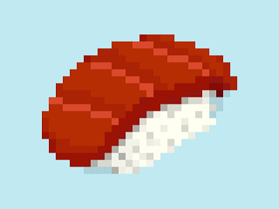 8-bit Tuna Nigiri 8bit nigiri pixel sushi tuna