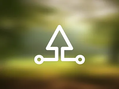 Rooted icon logo tree