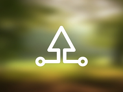 Rooted icon logo tree