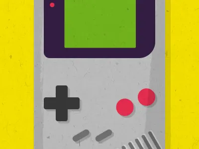 Old Gadget flat gadget gameboy grain illustration nintendo