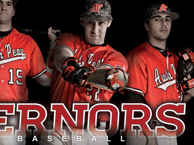 APSU Baseball Poster austin baseball peay poster red