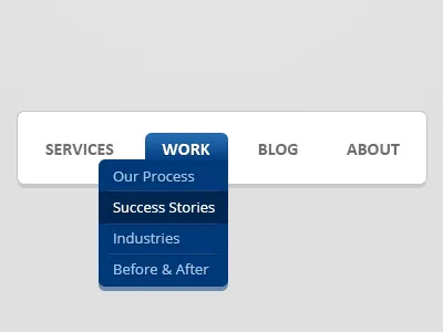 Blue Dropdown blue dropdown nav navigation web