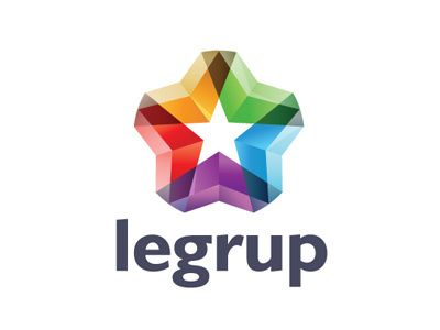 Legrup Logo 3d abstract blue colorful cyan glass green group legrup logo magenta mauve orange pentagon purple rainbow red star structure