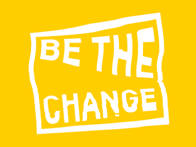 BE THE CHANGE distortion line scanner