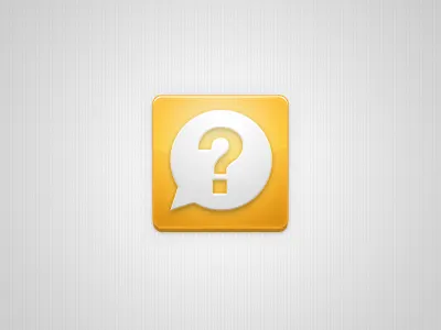 Question & Answer? glossy icon