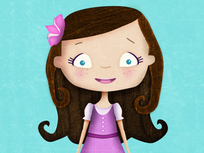 Bella — lead character for Irish tv series. bella character girl illustration irish learning tv