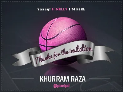 Yaaay! Finally I'm Here debut draft dribbble first shot invitation invite new thanks