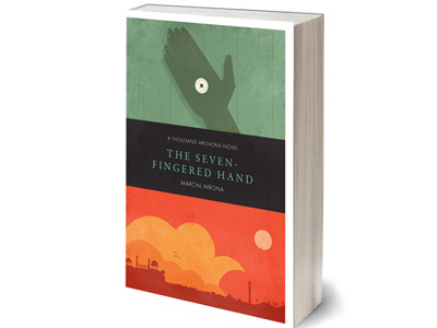 The Seven-Fingered Hand book cover design illustration