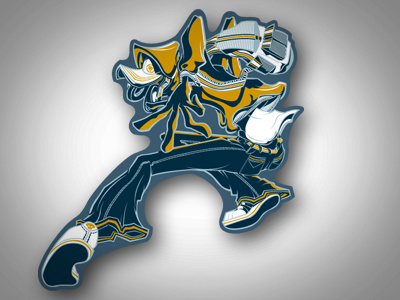 "Jumper" die-cut sticker art bobby dixon illustration