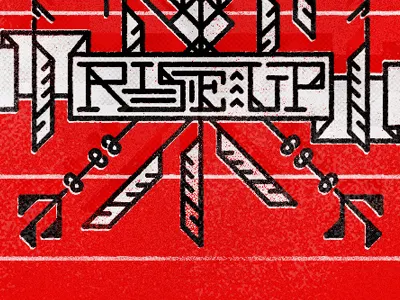 Rise Up atlanta black custom lettering falcons football playoffs red rise up typography