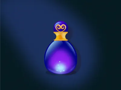 Blue Potion fantasy glowing lights magic potion